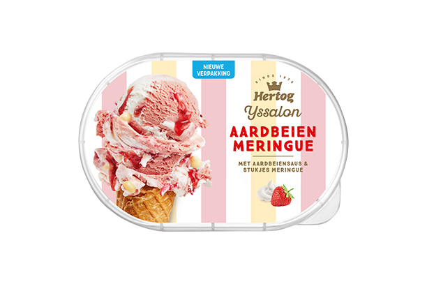 Hertog Ijs Aardbei/Meringue 900ml