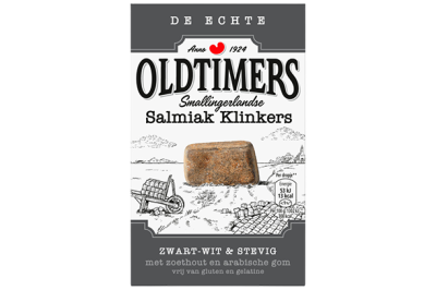 Oldtimer Zwart-Wit Salmiak Klinkers 185 gr