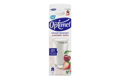 Optimel Drinkyoghurt Aardbei Kers 1 Ltr