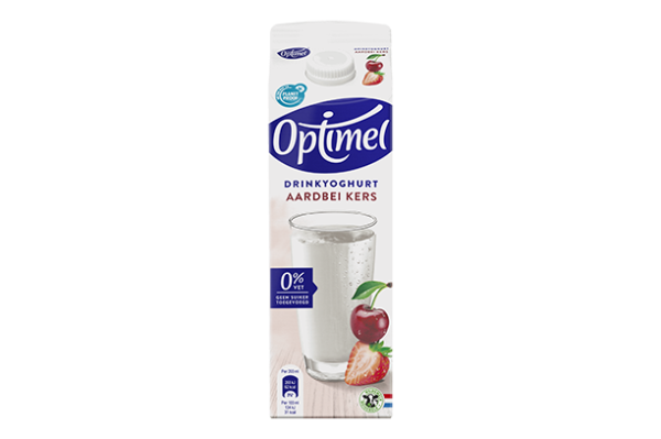 Optimel Drinkyoghurt Aardbei Kers 1 Ltr