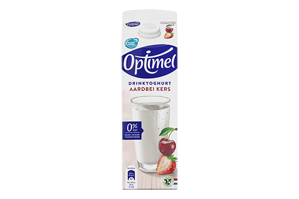 Optimel Drinkyoghurt Aardbei Kers 1 Ltr